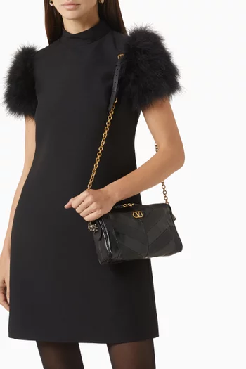 حقيبة كتف بانثيا صغيرة جلد نابا