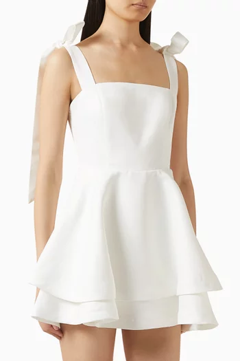 Livia Mini Dress in Duchess Satin