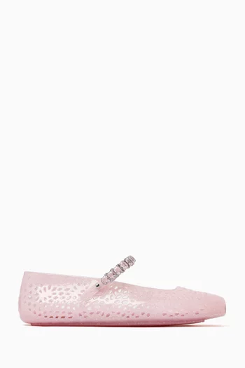 The Jelly Crystal-embellished Ballet Flats