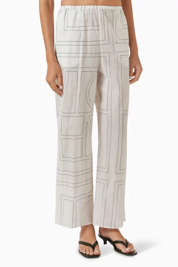 Monogram Pyjama Pants in Voile