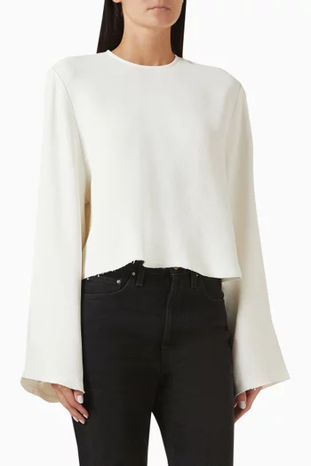 Sable Crop Blouse in Viscose