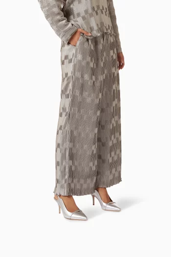 Marion 70 Slingback Pumps in Metallic Nappa