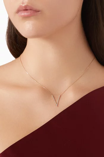 Valeria V Necklace in 18kt Gold