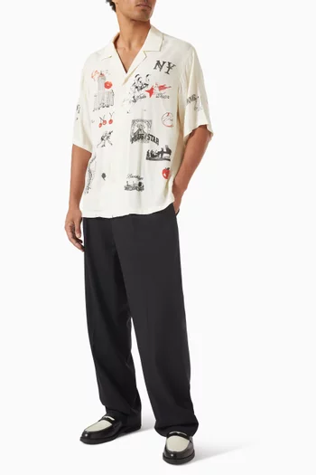 NY Sketch Shirt in Rayon