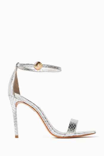 Golden Haze 100 Sandals in Python-printed Leather