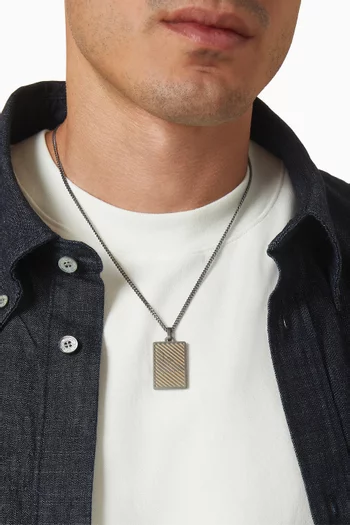 Two-tone Dog Tag Necklace in Stainless Steel