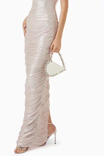 Taliya Love Heart Clutch in Satin