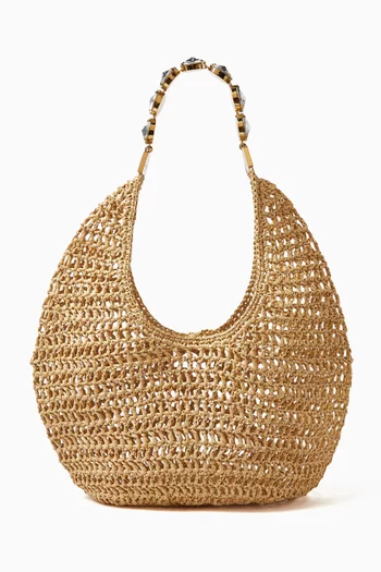 Crochet Tote Bag in Raffia