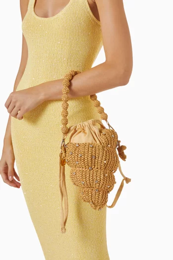 Seashell Shoulder Bag in Raffia