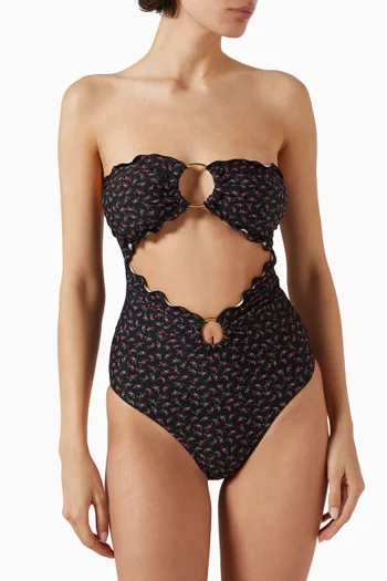 Lettuce Edge Ring One-piece Swimsuit