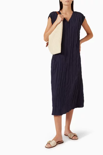 V-neck Dress in Crushed-silk