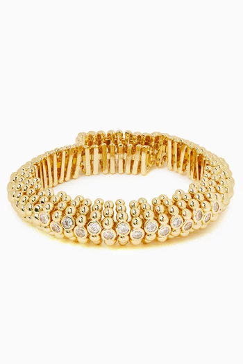 Ravi Lune Bracelet in 24kt Gold-plated Brass