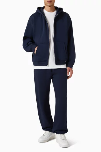 Relaxed Zip Hoodie in Cotton-fleece