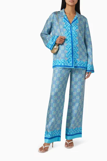 Palenta Printed Pants in Silk