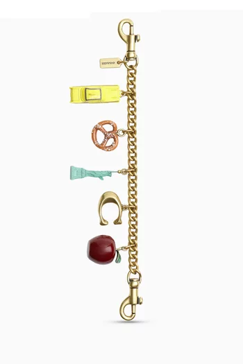 New York Motif Chain Bag Charm