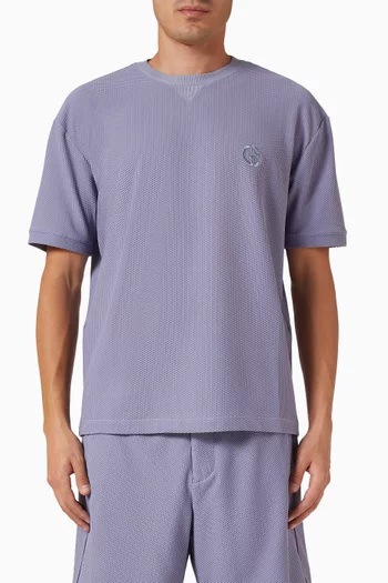 Micro-logo T-shirt in Mesh