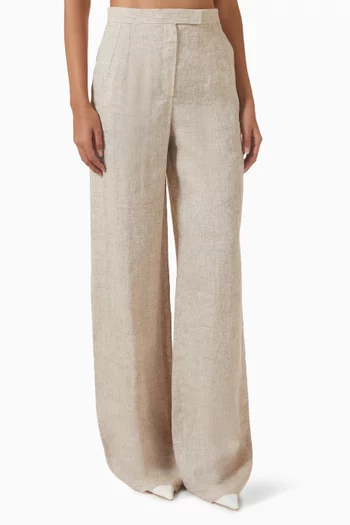 Straight-fit Pants in Linen