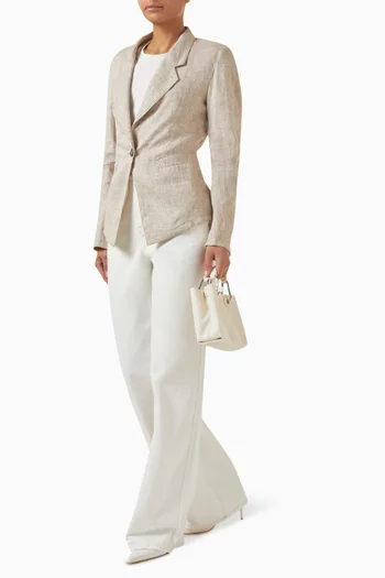 Single-breasted Blazer in Linen Blend