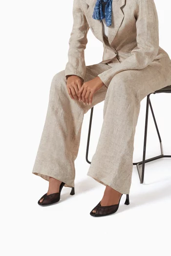 Curved-heel Sandals in Mesh