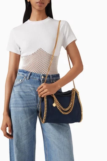 Mini Falabella Tote Bag in Alter Suede