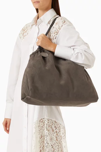 Falabella Drawstring Bag in Faux Suede
