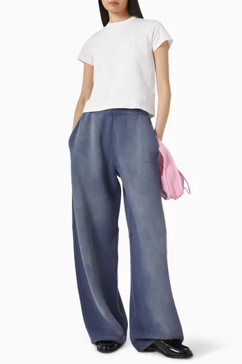 Wide-leg Sweatpants in Cotton Blend