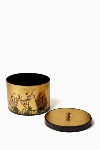 Small Gilded Box in Hand-painted Iron