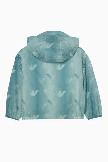 Eagle Logo-print Hoodie in Nylon