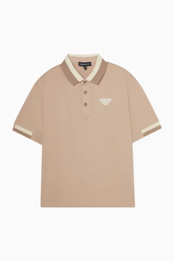 Logo Polo Shirt in Cotton