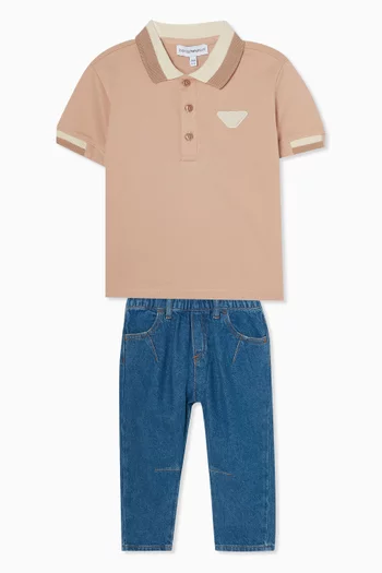 Logo Polo T-shirt in Cotton