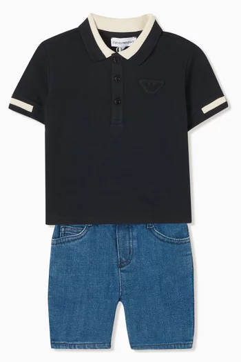 Logo Polo T-shirt in Cotton