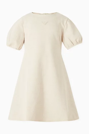 Logo A-line Dress in Double-jersey