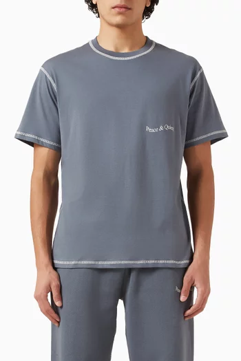 Wordmark Reverse Stitched T-shirt in Cotton