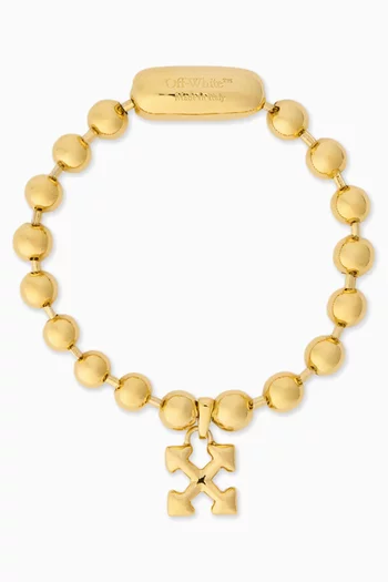 Arrow Ballchain Bracelet in Brass