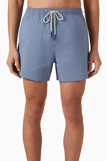 Calo Swim Shorts in Seersucker