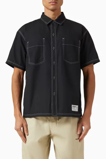 Visible Stitching Shirt in Cotton-blend
