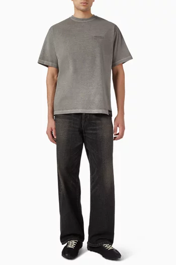 Pigment Dyed Crewneck T-shirt in Cotton