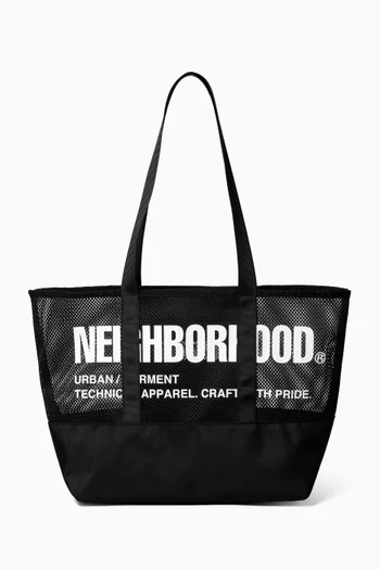 Logo Tote Bag in Mesh
