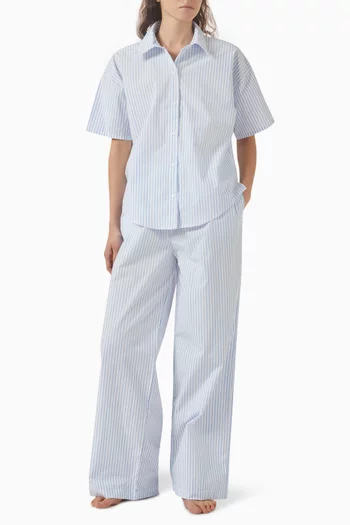 Striped Shirt in Cotton Poplin