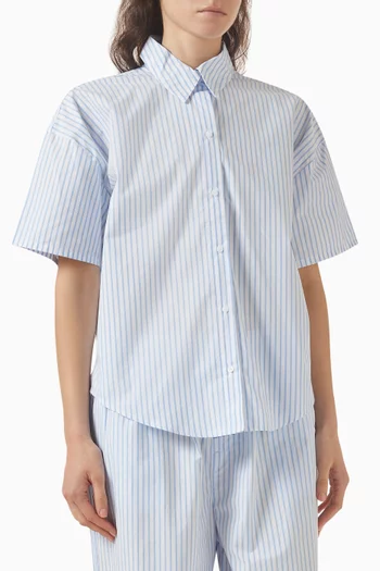 Striped Shirt in Cotton Poplin