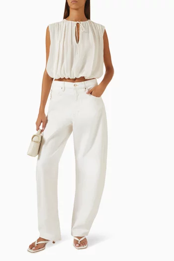 The Bubble Wide-leg Jeans in Denim