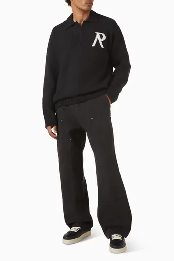 Logo Polo T-shirt in Bouclè Knit