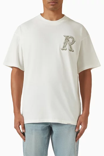 Western Initial T-shirt in Cotton