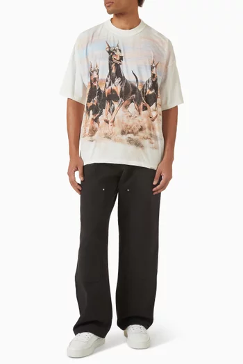 Western Dobermans T-shirt in Cotton
