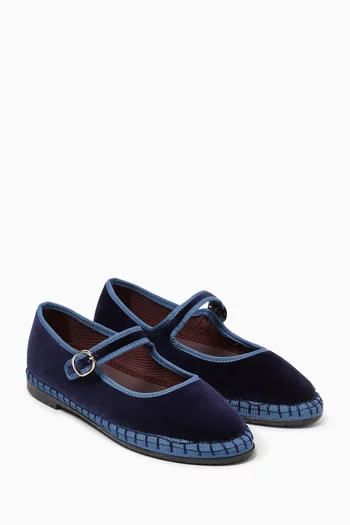 Montague Mary Jane Shoes in Velvet