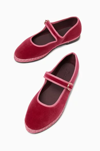 Frances Mary Jane Shoes in Velvet