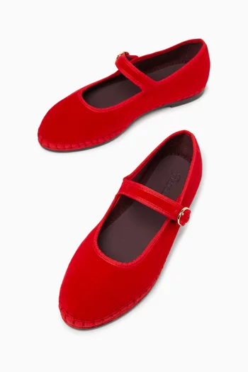Mellark Mary Jane Shoes in Velvet