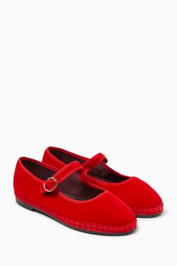 Mellark Mary Jane Shoes in Velvet