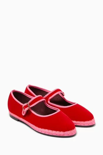 Aurelie Mary Jane Shoes in Velvet