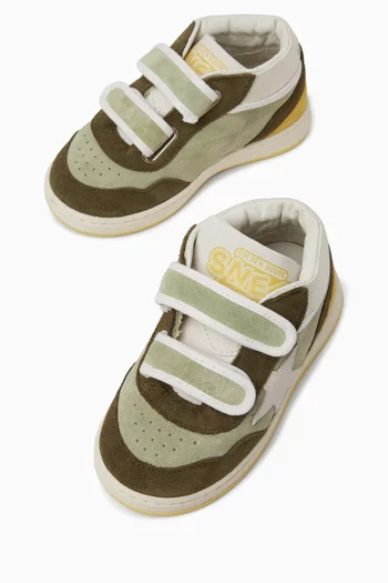 June Velcro Basket Sneakers in Suede